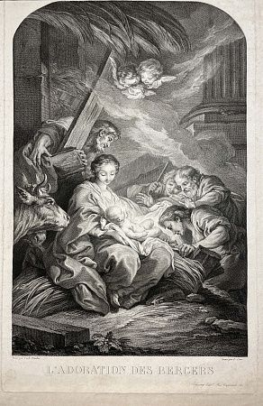 Кар Лоран (1699-1771) (по оригиналу Карла Ванлоо) Рождество. Поклонение пастухов