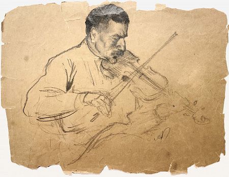 Любимов Александр Михайлович (1879-1955) Мужчина со скрипкой