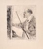 (П) * [Мир Искусства] Кругликова Елизавета Сергеевна (1865-1941) Портрет Нестерова. 1939 г.