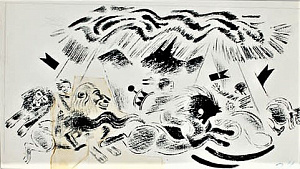 Тырса Николай Андреевич (1887-1942) Эскиз иллюстрации к стихотворению Б. Пастернака «Карусель» для журнала «Новый Робинзон» (1926. № 9)