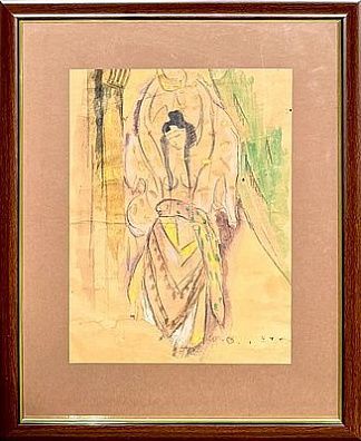 (М) Лентулов Аристарх Васильевич (1882-1943) - Восточная танцовщица. Начало ХХ в. Бумага, ...