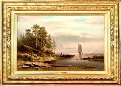 (М) *Гине Александр Васильевич (1830-1880) - Рыбаки у берегов Валаама. Третья четверть XIX в. ...