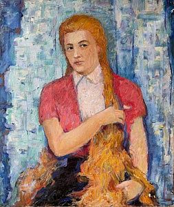 (М) Джагупова Мария Марковна (1897-1975) - Портрет Мариночки. 1960-е гг. Холст, масло. 75 х ...