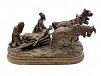 (П)* Евгений Иванович Напс (1848–1886) - Возвращение с охоты. 1900-е. Бронза. Осн. 28,5 x 14,5 ...