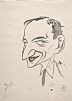 [Мир Искусства] Белкин Вениамин Павлович (1884-1951) - Шарж. Бумага, тушь 34 х 24,5 см лист ...