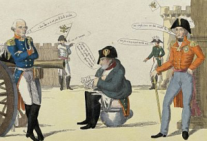 Жан Батист Готье (работал 1780-1820) 
Карикатура "Bon a part ou le jeu de quatre coins".