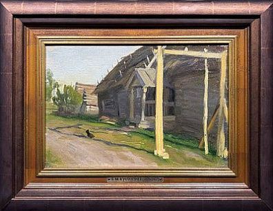 (М) Кустодиев Борис Михайлович (1878-1927) - В деревне. 1903-1915 гг. Холст на картоне, масло. ...