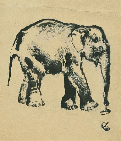 Лебедев Владимир Васильевич (1891-1967) Иллюстрация к стихотворени "Дали туфельку слону" С. Маршака