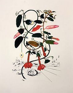 (П) Дали Сальвадор (1904 - 1989) - «Цветущий горошек» из серии 1979 г. Бумага, литография. ...