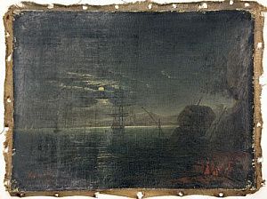 (П) [Приписывается] Айвазовский Иван Константинович (1817-1900) - Ночной морской пейзаж, 1883 ...
