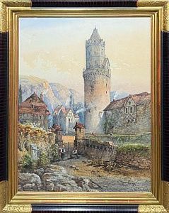 (М) Астудин Николай Львович (1847-1925) - Берлин. 1876 г. Бумага, акварель, белила. 60 х 46 см ...