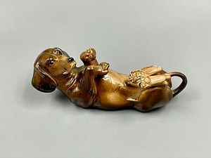(П) Статуэтка фарфоровая. Такса. Германия, Фабрика Карла Энса. Сер. XX в.