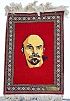 (П) Наградной ковер с портретом Ленина. Баку, 1987 г. Шерсть. 47 х 70 см