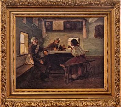 (М) [Приписывается] Попов Андрей Андреевич (1832-1896) - Сваты. 1880 г. Холст, масло. 69 х 59 см