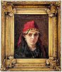 (П) [Приписывается] Рерберг Фёдор Иванович (1865—1938) Портрет цыганки. 1910-е гг.