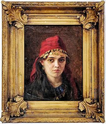(П) [Приписывается] Рерберг Фёдор Иванович (1865—1938) Портрет цыганки. 1910-е гг.