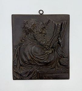 (П) Леонард Пош (Posch Leonard, 1750-1831)- автор модели - Барельеф. Ученый - Апостол Иоанн ...