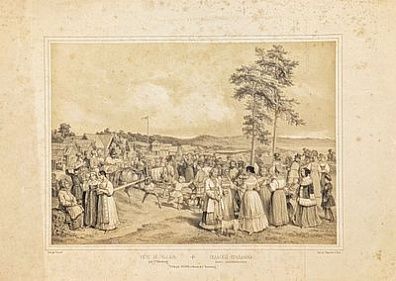 (П) Руссель, Поль-Мари (Roussel Paul-Mari, 1805-1877) по собственному рисунку - Сельский ...