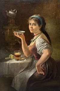 (М) Транковский Алексей Иванович (1847-1914) За чаем. 1890-е гг.