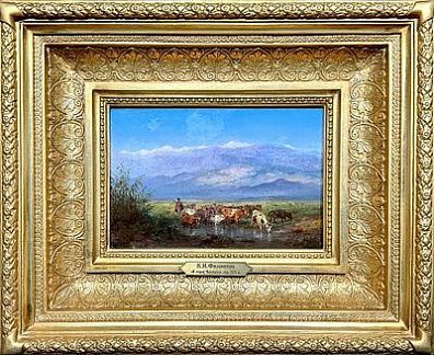 (М) Филиппов Константин Николаевич (1830-1878) - Кавказ. Пастух со стадом. Вторая половина ...