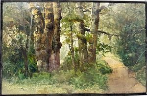 (П) Денисов-Уральский Алексей Кузьмич (1864-1926) - Павловский парк. Начало XX в. Бумага ...
