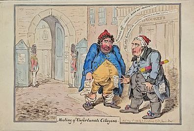 (П) Гиллрей Джеймс (1756–1815) - Собрание несчастных граждан. «Смятение двух опозоренных ...