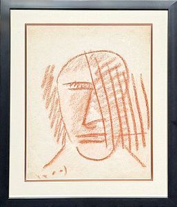 (М) * Яковлев Владимир Игоревич (1934-1998) - Портрет. Начало 1960-х гг. Бумага, сангина. 32 х ...