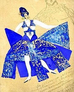 Федоровский Федор Федорович (1883-1955)Эскиз костюма к опере "Кармен" 1922 г. Картон, гуашь. 70 х 40 см