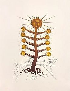 (П) Дали Сальвадор (1904-1989) - Подсолнух. 1979 г. бумага, литография 41 х 32 см