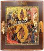 Бочкарёв Александр Архипович (1866–1935) [Сызрань] Воскресение Христово. ВтораяполовинаXIX в. Доска, темпера, золочение · 35,5 ×31,3 см