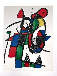 (П) Жоан Миро (1893-1983) - «Фигура 1038». 1975. Бумага, литография. 32 x 25 см Работа ...