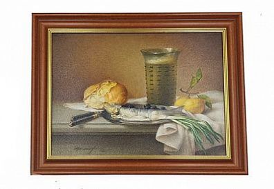 (П) Волков Владимир Васильевич (1948 г.р.) - Закуска. 2010-е гг. Холст, масло. 32 х 43 см. ...