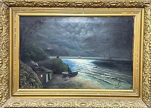 (П) Неизвестный художник Лунная ночь, ХХ в.