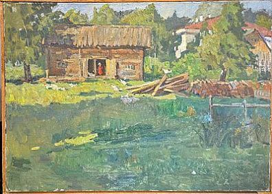(М) Байрамов Дурды Байрамович (1938 - 2014) - Летний пейзаж. 1960 г. Холст, масло. 50 х 70 см ...