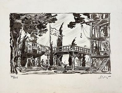(П) Бенуа Николай Александрович (1901—1988) Постановка "Отелло" Джузеппе Верди в театре «Ла Скала». Акт второй. (1978 г.)