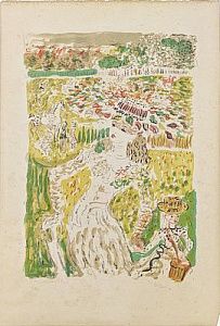 (П) Терешкович Константин Андреевич (1902–1978) - Элегантная дама и ее дочь на ипподроме. ...