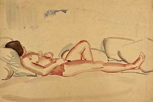 (П) [Без резерва] Радлова Эльза Яковлевна (урожденная Зандер) (1887-1924) - "На пляже", ...