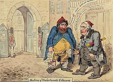 Хамфри Ханна (1745 - 1818) издатель - Карикатура "Meeting of unfortunate citoyens". 1798 г. 28 ...