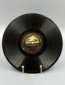 (П) [Редкость] Пластинка виниловая двусторонняя. (1906, 1920 гг). "Общество граммофон", Zonophone record.