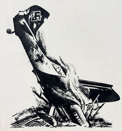 Щеглов Валериан Васильевич (1901-1984). Иллюстрация к книге И.Кожедуба "В воздушных боях". 1971