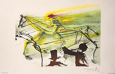 (П) Дали Сальвадор (1904-1989) - Скаковая лошадь. 1983 г. бумага, литография 56 х 36,5 см
