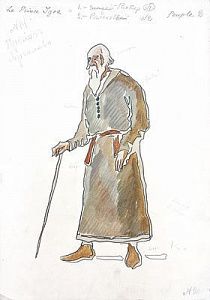 Коровин Константин Алексеевич (1861-1939) - Старец. Эскиз костюма для постановки оперы Князь ...