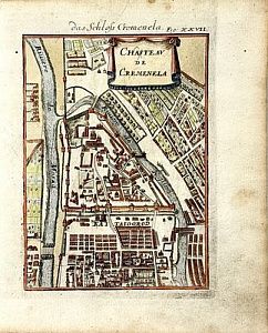 (П) Малле Ален Маннессон (Allain Manesson-Mallet; 1630–1706) План Кремля. Париж, 1683 г. [das Schloss Cremenela]