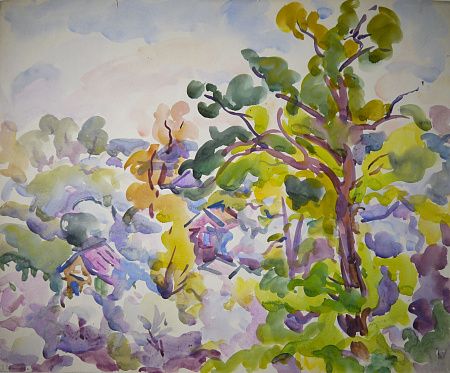 Антипова Евгения Петровна (1917-2009) Цветущие сады. 1968 г.