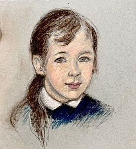(П) Бенуа (Устинова) Надежда Леонтьевна (1895-1975)Портрет девочки.