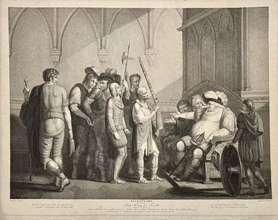 (М) Гравер Томас Райдер (1746-1810) по картине Дж. Дурно - Иллюстрация к пьесе Уильяма Шекспира ...