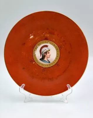 (П) Тарелка. "Богиня Афина" Франция. 1790-1800-е гг.