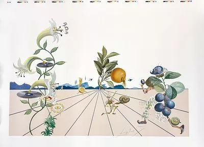 (П) Дали Сальвадор (1904-1989) - Flordali I, 1981 г. Бумага, литография. Лист - 90 x 128 см; ...