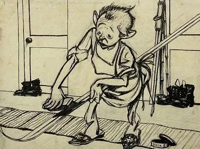 (П) Ремизов Николай Владимирович (1887-1975) (Ре-Ми) - Иллюстрация. до 1917 г. Бумага, тушь. ...