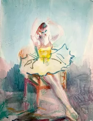 (М) Деопик Валентина Павловна (1907-1990) Сидящая балерина. 1960-е гг.